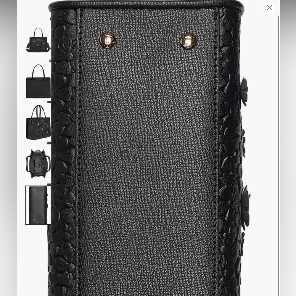 Karl Lagerfeld Black Paris maybelle satchel FLAW - Picture 14 of 16
